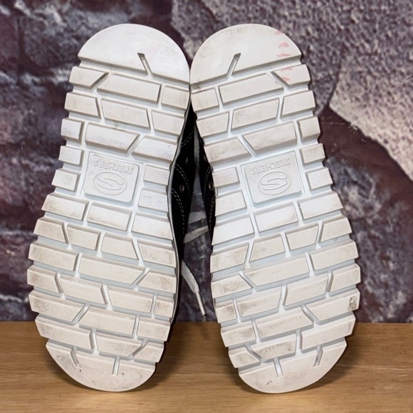 Skechers Black Canvas Chunk Platform low Y2K Vintage Sneakers Shoes Size 6 - Picture 10 of 12